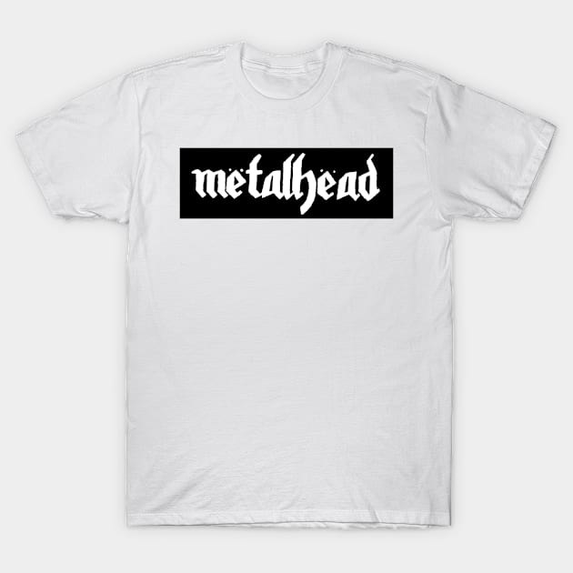 Metalhead in Motorhead font without noise T-Shirt by M.T. Stewart